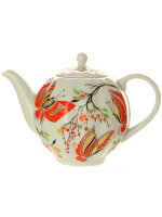 Чайник заварочный форма Тюльпан рисунок Бабочки Императорский фарфоровый завод
